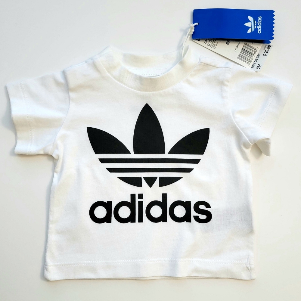 Adidas Basic Logo White T-Shirt Cotton for Baby (6M)